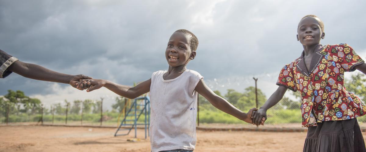 Help children in emergencies GOH FY21 - Eunice, 6, plays game at day centre set up by Plan International in Eastern Equatorial state