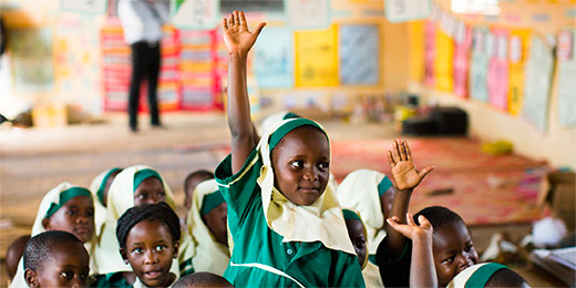 Children learn at ECCD centre in Kampala city